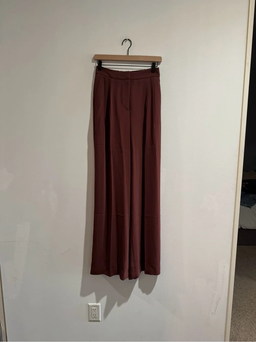 Express Chocolate Brown Wide Leg Pants NWT 🤎 High Waisted 4 Long